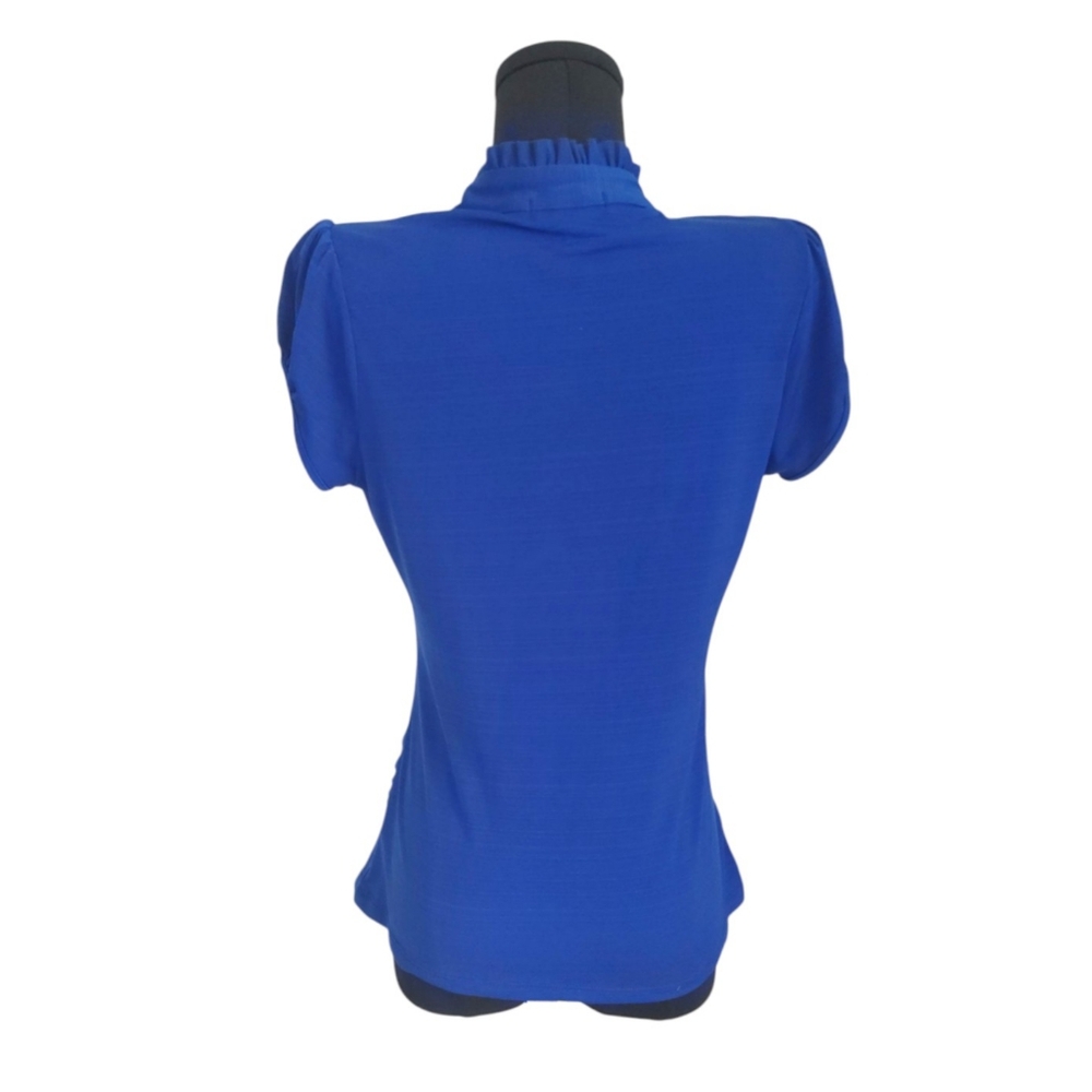HeartSoul Blue Ruffle Keyhole Blouse - Picture 4 of 4